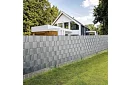 Bandă de umbrire pentru gard gri - panou 630 g/m² + cleme