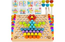 Puzzle cu bile din lemn