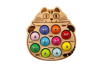 Joc de pescuit magnetic din lemn