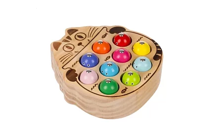 Joc de pescuit magnetic din lemn