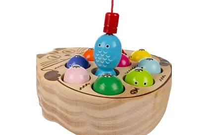Joc de pescuit magnetic din lemn