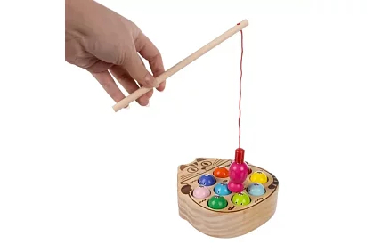 Joc de pescuit magnetic din lemn