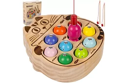 Joc de pescuit magnetic din lemn