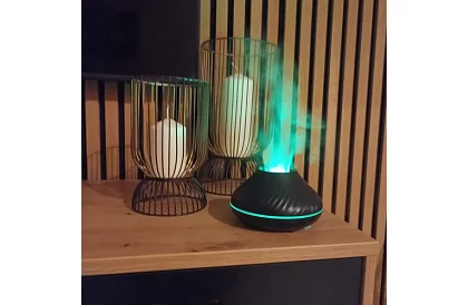 Aromatizator cu efect de flacără + 3 uleiuri aromatice