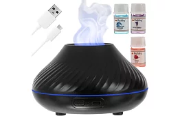 Aromatizator cu efect de flacără + 3 uleiuri aromatice