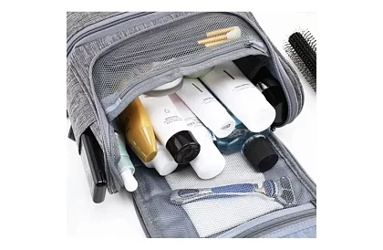 Geantă cosmetică de călătorie cu mânere pentru suspendare