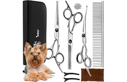 Set de îngrijire și tuns pentru câini în husă