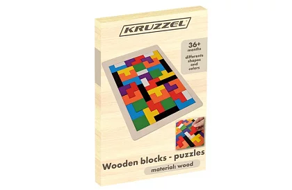 Puzzle Tetris din lemn