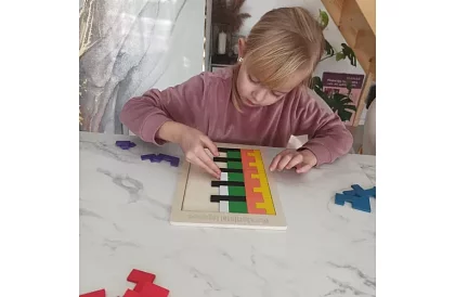 Puzzle Tetris din lemn