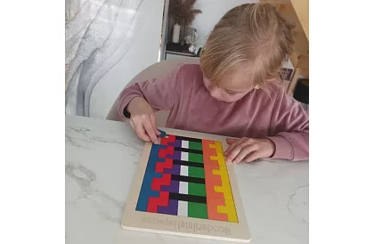 Puzzle Tetris din lemn