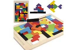 Puzzle Tetris din lemn