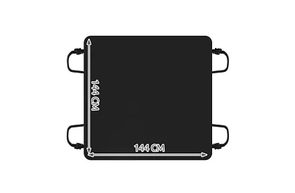 Saltea pentru câini pentru bancheta din spate a mașinii - 144x144 cm