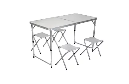 Set de camping pliant - masă + 4 scaune
