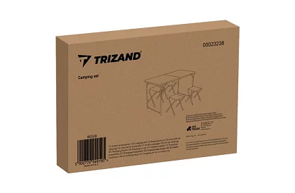 Set de camping pliant - masă + 4 scaune