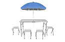 Set de camping pliant - masă + 4 scaune