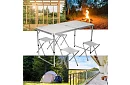 Set de camping pliant - masă + 4 scaune