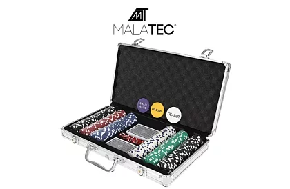 Set complet de poker - 300 de jetoane într-o valiză