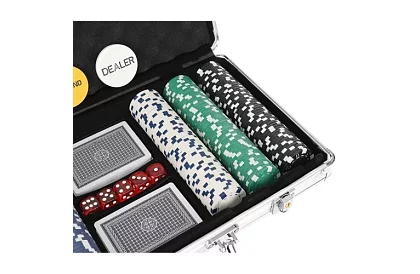 Set complet de poker - 300 de jetoane într-o valiză