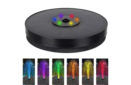 Fântână solară plutitoare cu iluminare RGB