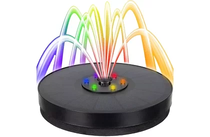 Fântână solară plutitoare cu iluminare RGB