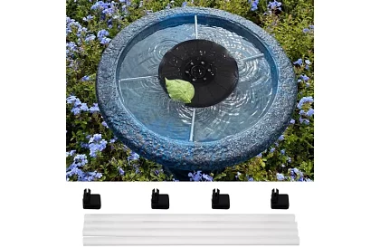 Fântână solară plutitoare cu iluminare RGB