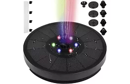 Fântână solară plutitoare cu iluminare RGB