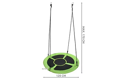 Cercel suspendat – cuib 120 cm - verde