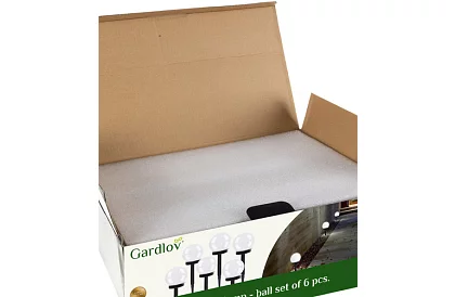 Lămpi de grădină solare - bile 6 buc.