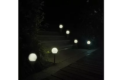 Lămpi de grădină solare - bile 6 buc.