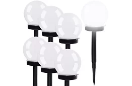 Lămpi de grădină solare - bile 6 buc.
