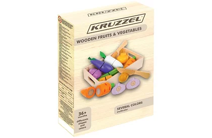 Fructe și legume din lemn pentru tăiat - în cutie
