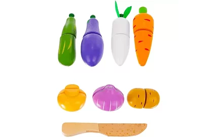 Fructe și legume din lemn pentru tăiat - în cutie