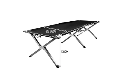 Pat de camping pliabil – capacitate de încărcare 110 kg