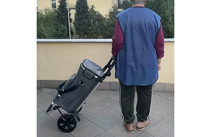 Geantă de cumpărături multifuncțională cu roți + curea de umăr