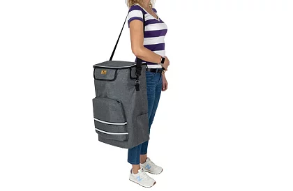 Geantă de cumpărături multifuncțională cu roți + curea de umăr