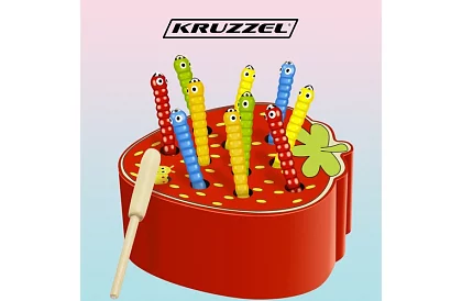 Joc de magnete din lemn – căpșună