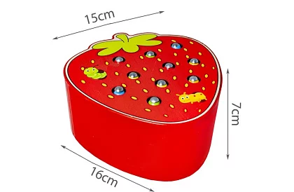 Joc de magnete din lemn – căpșună