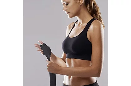 Bandaje profesionale de box 2 × 4 m – negre