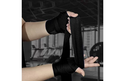 Bandaje profesionale de box 2 × 4 m – negre