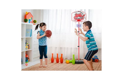 Coș de baschet cu țintă și accesorii