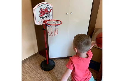 Coș de baschet cu țintă și accesorii