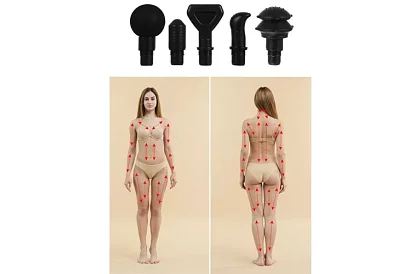 Pistolă de masaj pentru relaxarea mușchilor + 8 capete