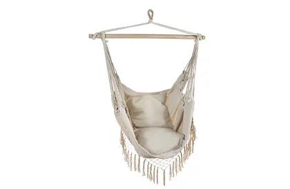 Hamaca suspendată + 2 perne - bej