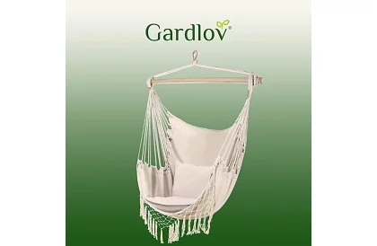 Hamaca suspendată + 2 perne - bej