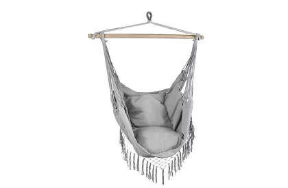 Hamaca suspendată + 2 perne - gri