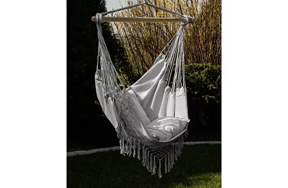Hamaca suspendată + 2 perne - gri