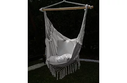 Hamaca suspendată + 2 perne - gri