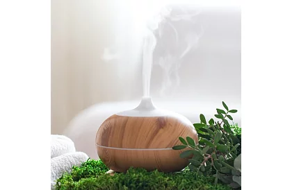 Aromaterapie difuzor cu ionizator și lampă LED - 4în1