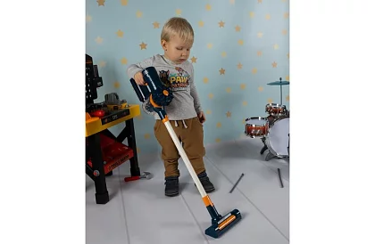 Aspirator vertical pentru copii cu baterie - albastru