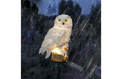 Lampa de grădină solară – bufniță